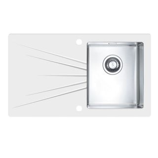 Кухонная мойка Alveus 1103658 Karat 10 белая 86x50 правая