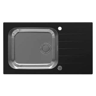 Кухонная мойка Alveus 1123645 Glassix Up 40 черная 86x50