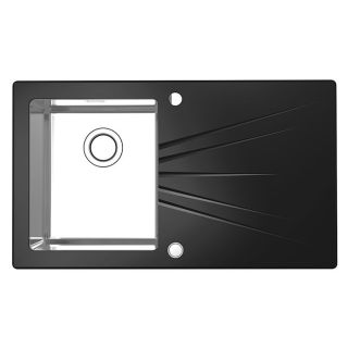 Кухонная мойка Alveus 1123798 Karat Up 10 черная 86x50 левая