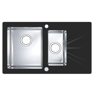 Кухонная мойка Alveus 1123806 Karat Up 20 черная 86x50 левая