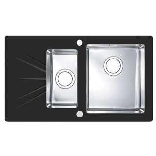 Кухонная мойка Alveus 1123807 Karat Up 20 черная 86x50 правая