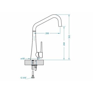 Смеситель для кухни Alveus Eden  1088772 хром