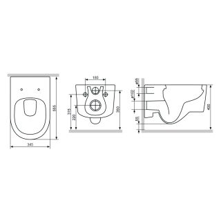 Подвесной унитаз Damixa Eclipse DX31C1738SC