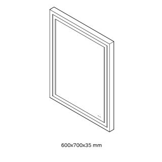 Зеркало Am.Pm Gem M91AMOX0601WG с  LED-подсветкой