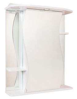Шкаф-зеркало с подсветкой Onika Лилия 205519 правый 55см белый