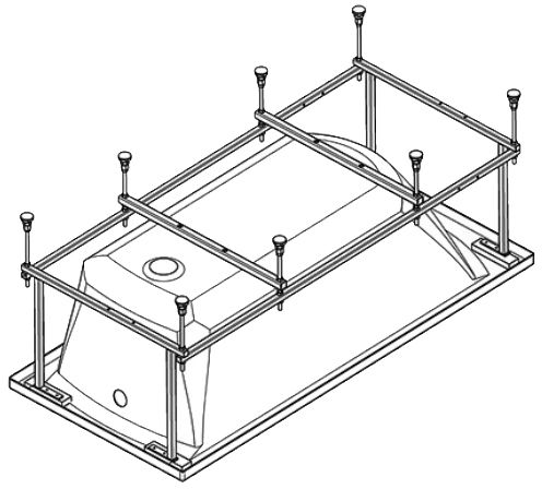 Монтажный комплект к акриловой ванне Santek Монако 170х70, Тенерифе 170x70 1WH112421