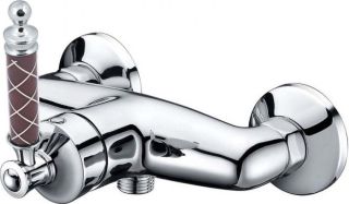 Смеситель для душа Boheme Vogue хром Murano, шоколад_Комплект хром