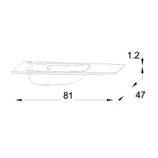 Раковина Jacob Delafon Nona 80 L EB1884RU-DE1