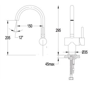 Смеситель для кухни Omnires Y хром Y1219CR