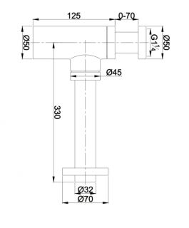 Сифон для раковины Omnires чёрный A186BL