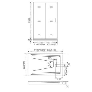 Душевая дверь Good Door Puerta WTW-130-C-CH стекло прозрачное