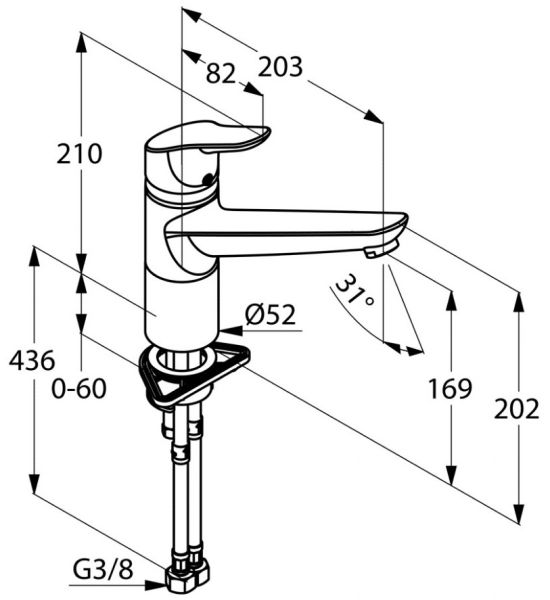 Смеситель для кухни Kludi Objekta хром 325740575