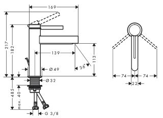 Смеситель для раковины Hansgrohe Finoris 76020700 белый матовый