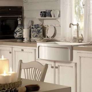 Кухонная мойка Kerasan Hannah Devon  60 544001 Белая