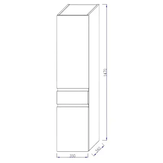 Пенал Jacob Delafon Madeleine EB2069D-J51 петли справа 35 см белый матовый