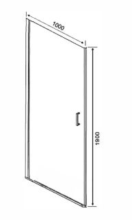 Душевая дверь Orange E05-100TB универсальная 100х190