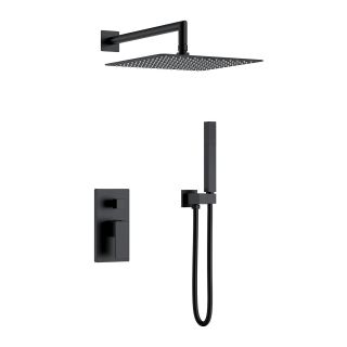 Душевой комплект Boheme Qubic 474-3-B чёрный матовый