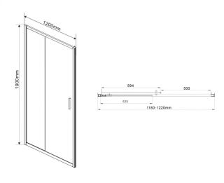 Душевая дверь Vincea Garda VDS-1G120CL 120 см