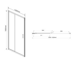 Душевая дверь Vincea Garda VDS-1G130CH 130 см