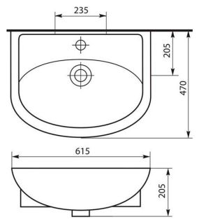 Мебельная раковина Rosa Уют 4620008192772 60см белый