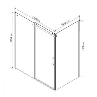 Душевой уголок Vincea Como VSR-1C1013CL 130x100 см