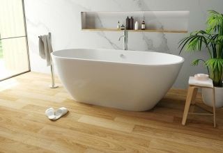 Ванна из литьевого мрамора Эстет Miami silk ФР-00014380 160x75см белый матовый