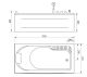 Акриловая ванна Gemy G9006-1.7 B R 172x77x65