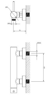 Смеситель для ванны скрытого монтажа WHITECROSS Y Y1240BL (черный мат)