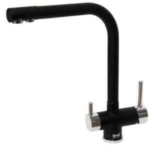 Смеситель для кухни ZORG Sanitary ZR 348 YF ХРОМ  ЧЕР МЕТАЛ