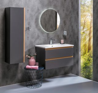 Тумба под раковину Armadi Art Capolda 85см антрацит 849-085-A