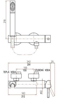 Смеситель для душа Rav Slezak Seina SE980.5/2 хром