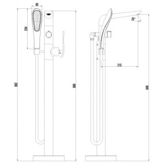 Смеситель для ванны Lemark Melange (LM4944CW)