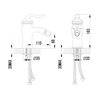 Смеситель для биде Lemark Brava (LM4708G)