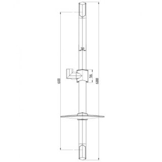 Стойка для душа Lemark с мыльницей (LM8066C)