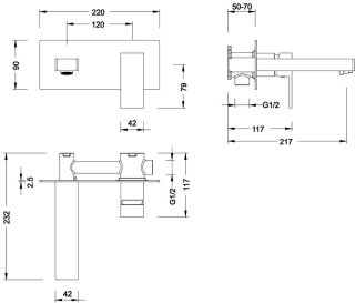 Встраиваемый смеситель для раковины Timo Selene хром 2071/00SM