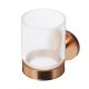 Стеклянный стакан с настенным держателем AM.PM X-Joy A85A34344 розовое золото