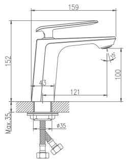 Смеситель для раковины Haiba HB10548-7 чёрный матовый