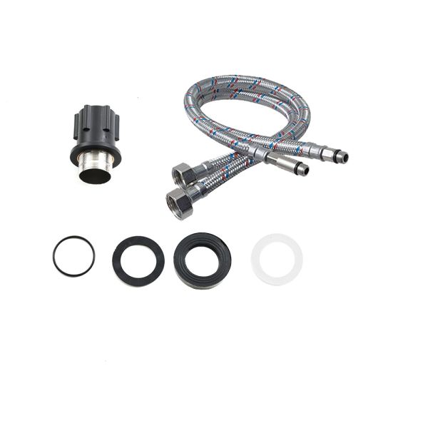 Смеситель для кухни Melana ELASTICO-610401B сатин/чёрный