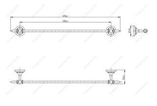 Полотенцедержатель Melana MLN-820001 хром/золото