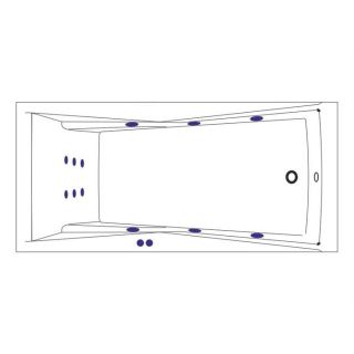 Гидромассажная ванна WHITECROSS Palace 0104.170075.100.LINE.GL 170x75 см Line золото