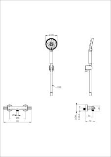 Смеситель для душа Wonzon & Woghand INN 5 WW-B2063-A-CR с термостатом хром
