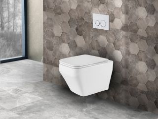 Подвесной унитаз Point Аврора PN41101 безободковый белый