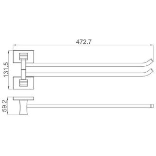 Полотенцедержатель двойной Gappo G0712 хром