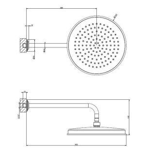 Верхний душ Gessi Venti20 65149.031 30 см хром