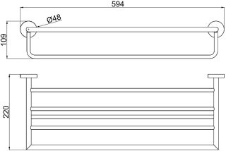 Полка для полотенец Allen Brau Priority 6.31014-31 Черная матовая