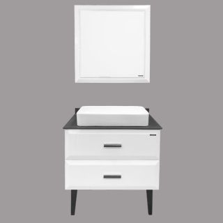 Тумба-умывальник COMFORTY Империя 80 с графитовой столешницей c раковиной Comforty 78189 ,00-00014817