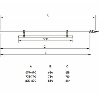 Шторка на ванну Veconi Palau PL-79B, 900x1500, хром, стекло прозрачное