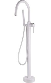 Напольный смеситель для ванны Boheme Uno 469-MW белый матовый