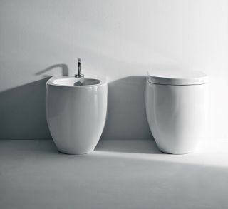 Биде напольное Kerasan Flo 312101*1 Белое