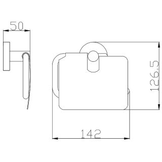Держатель туалетной бумаги Rav Slezak Colorado COA0400Z с крышкой Золото